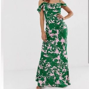 CLUB LONDON Tropical Floral Maxi Dress NWT